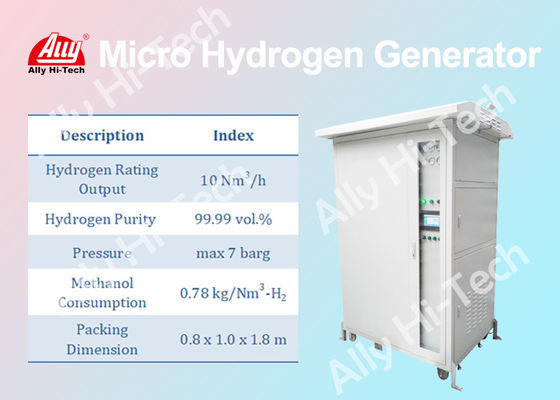 10 des kleinen maximaler 7 Barg Druck Nm3/H Wasserstoff-Generator-bedienungsfreundlich